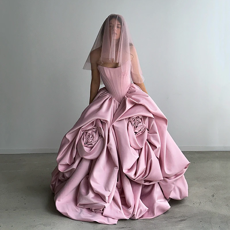 Eightree 2027 A-Line Evening Dresses Sweetheart Floor Length Flower Prom Dress Saudi Arabia Party Cocktail Prom Gown Customized