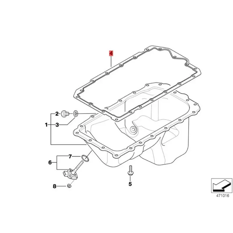 11137511224 Car Accessories Engine Oil Pan Gasket For BMW N46 E46 E91 E87 Automatic Trans Oil Pan Gasket