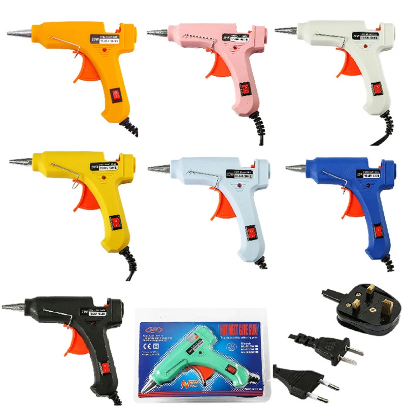 Hot Melt Glue Gun Hand Trumpet Heat Temperature Hot Melt Glue Gun Glass Thermostat 20W