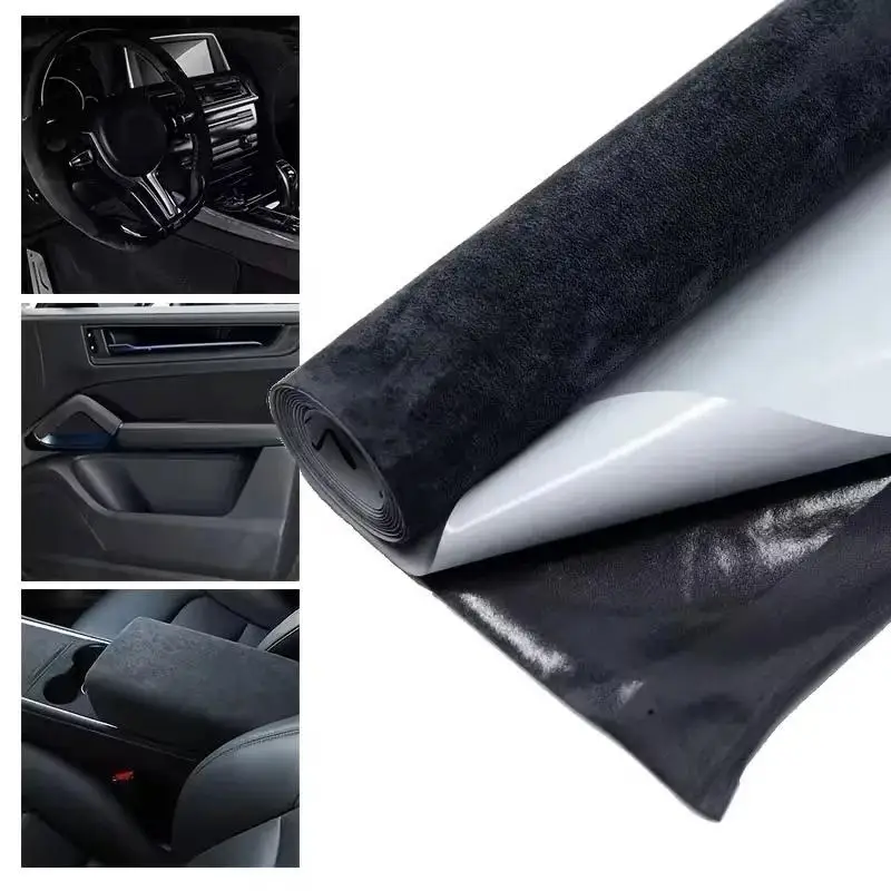 30x150cm Suede Fabric Self-adhesive Adhesive Cloth For Car Interior Modification Door Panel Workbench DIY Supply
