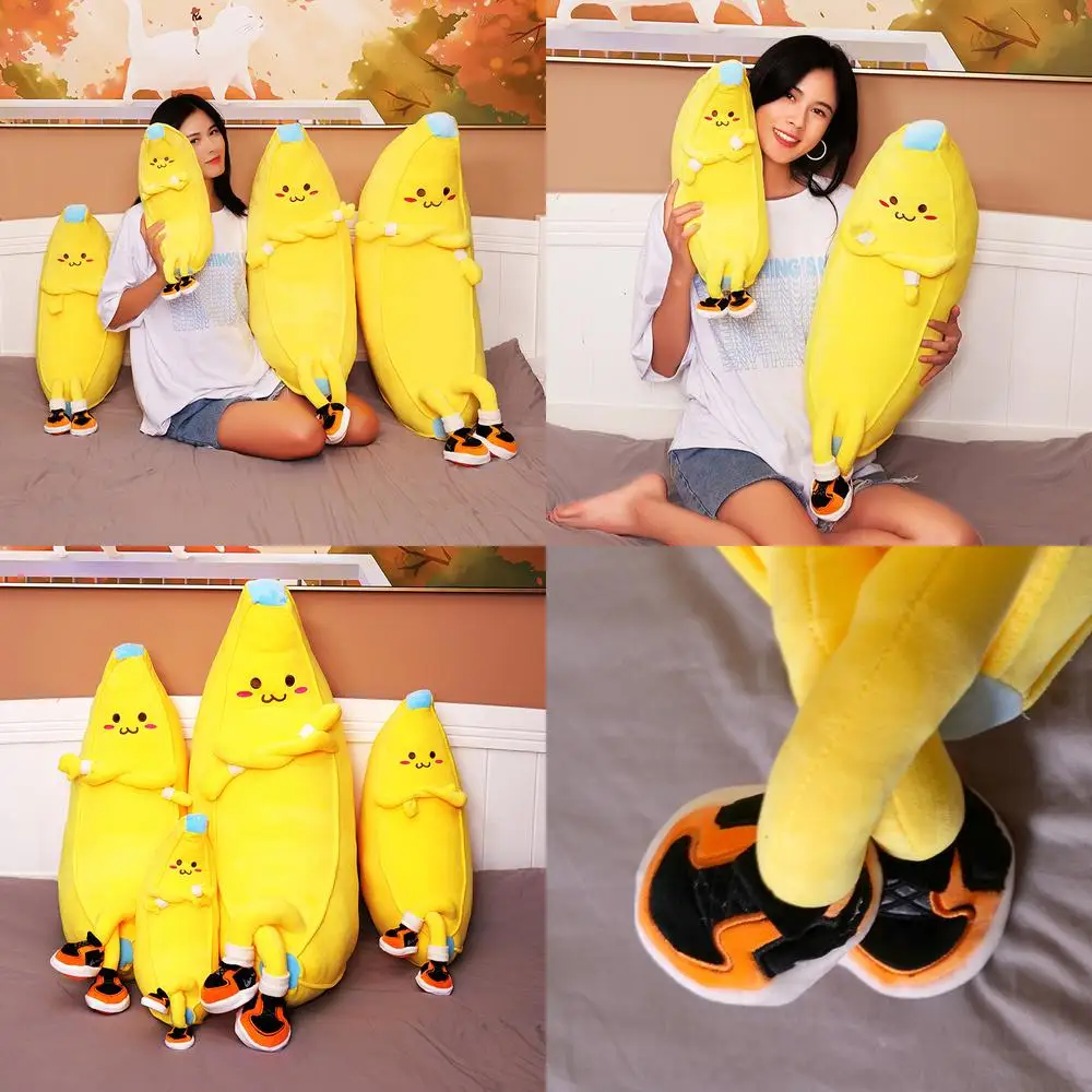 

Кавайная плюшевая игрушка, мягкая кукла, подушка-банан, милая плюшевая подушка для детей, подарок на день рождения, мягкий удобный декор для спальни, игривый