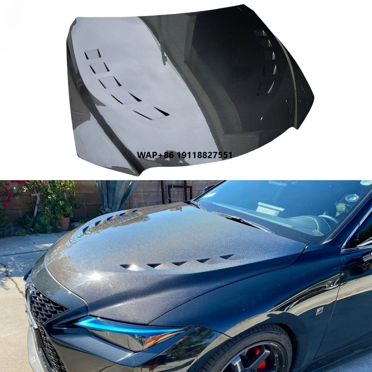 

Carbon Fiber Is300 Is350 Front Bumper Hood Engine Cover for Is500 2021-2025 Car Part