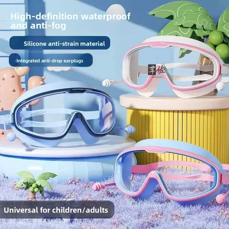 Oculos-de-natacao-para-criancas-oculos-de-mergulho-anti-neblina-a-prova-d'agua-armacao-grande-para-meninos-e-meninas-con