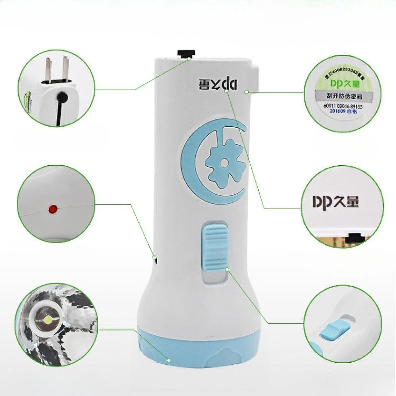 LED Flashlight Multifunction Handheld Light Portable Pocket Light for Emergencies Outdoor Sports Fishing Party Supplies Camping