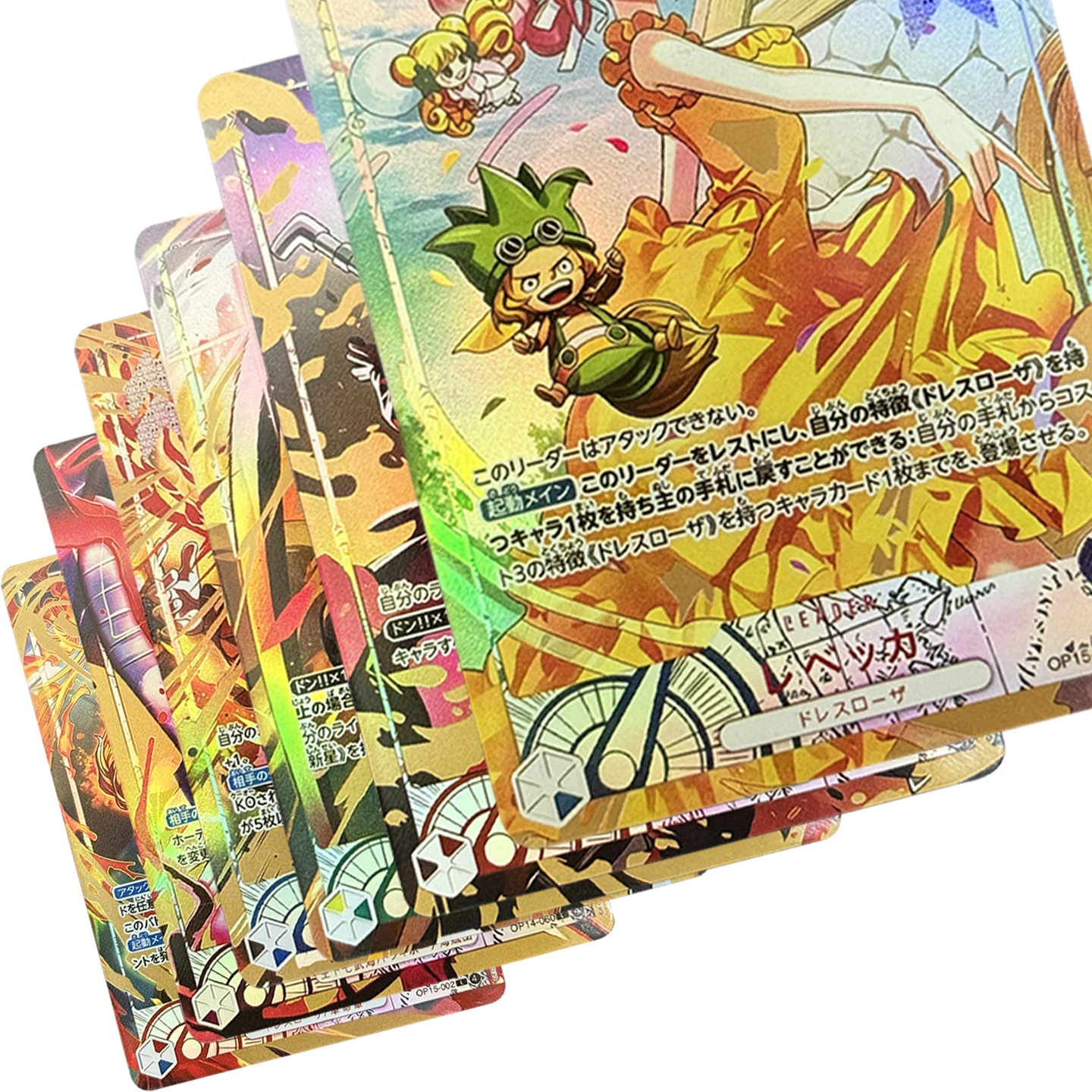 One Piece TCG Japanese Flame-Flame Fruit Coliseum Usopp Sabo Rebecca Law Lucy Doflamingo Collection Cards Proxy Foil Cards