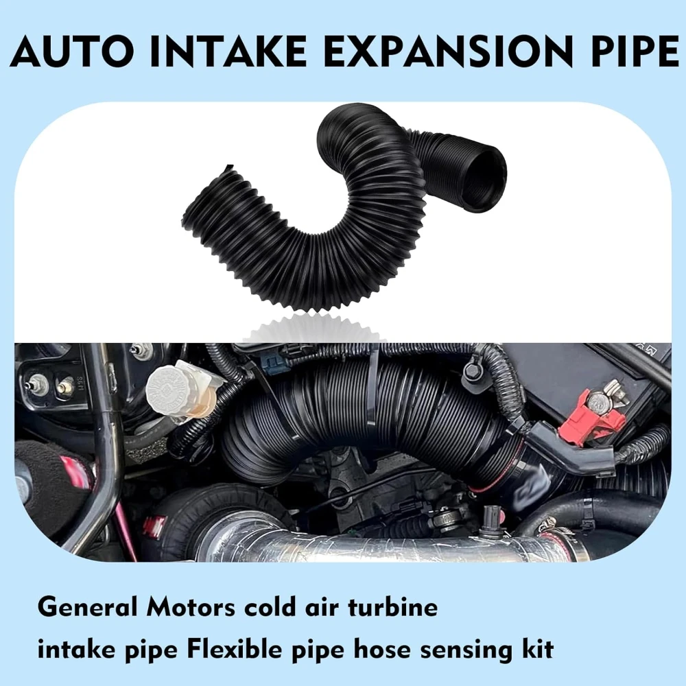 1 Buah Selang Saluran Udara Mobil 2.5 "Selang Saluran Udara Segar Fleksibel Dapat Ditarik Aksesori Asupan Modifikasi Otomotif Universal untuk Sebagian Besar Mobil