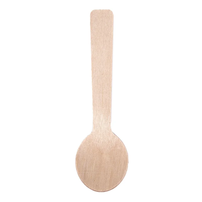 

1000Pcs Disposable Wooden Spoon Mini Ice Cream Spoon Wood Western Dessert Scoop-AT64