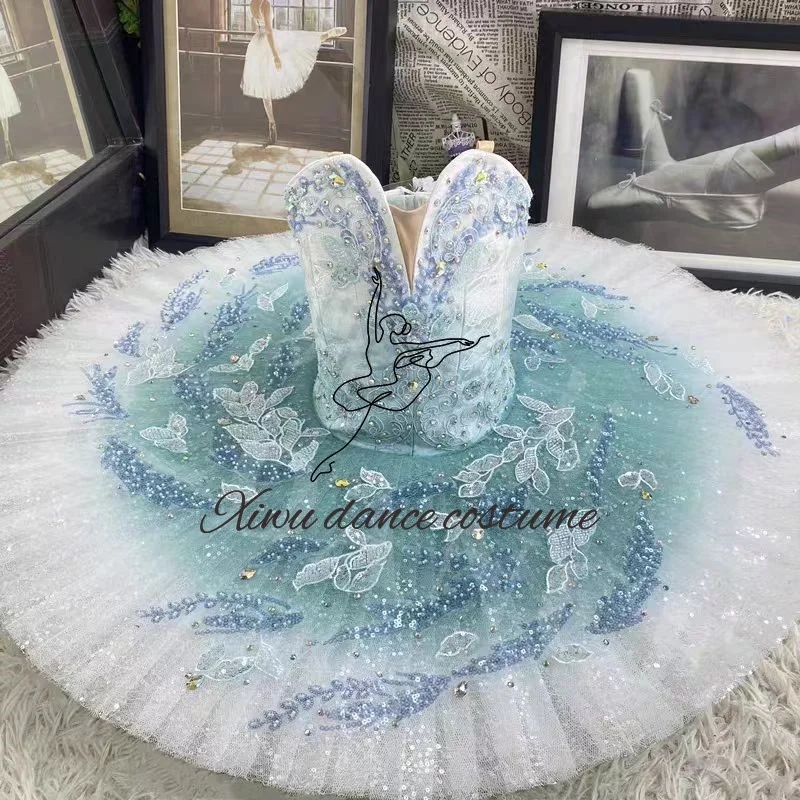 2024 High-End Customized Sleeping Beauty Bachta TUTU Puff Skirt Professional Competition Performance Skirt