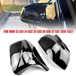 For BMW X3 G01 X4 G02 X5 G05 2018 2019 2020 2021 2022 X6 G06 X7 G07 2019+ M style black rearview mirror cover