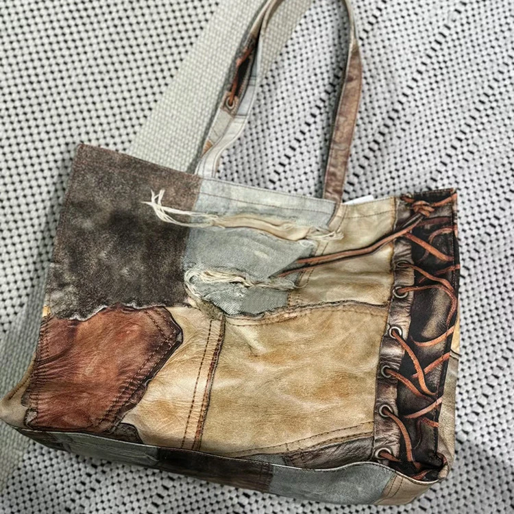 Bolso de compras con estampado de ocio para mujer, bolso de mano de un hombro, gran capacidad, nuevo