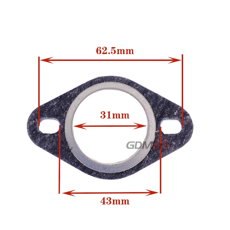 Taiwan Universal Modified Motorcycle Exhaust Gasket DIO yamaha JOG GY6 Worldwide Exhaust Pipe Interface Flat Gasket  28m 32m 33m