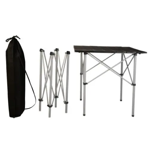 New version foldable camping and picnic table black