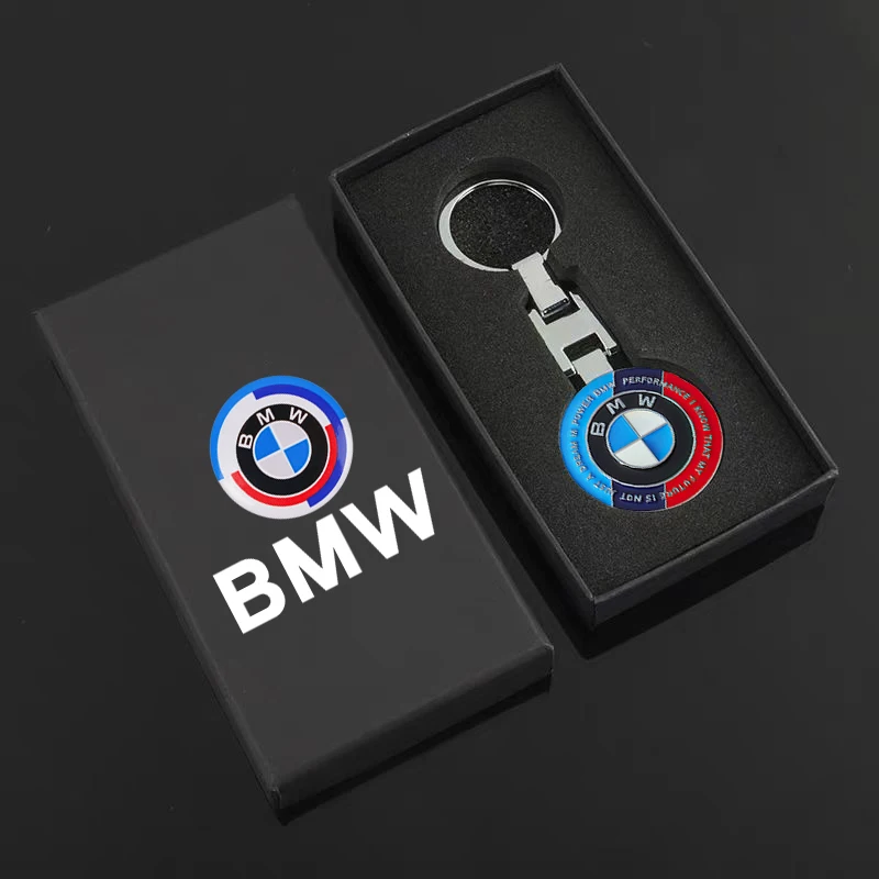 3D Metal/Leather Car Logo Key Chain Keyring Auto Interiors Accessories For BMW E46 E90 E60 F30 F10 X1 X2 X3 X5 X4 X6 X7 G30 G20