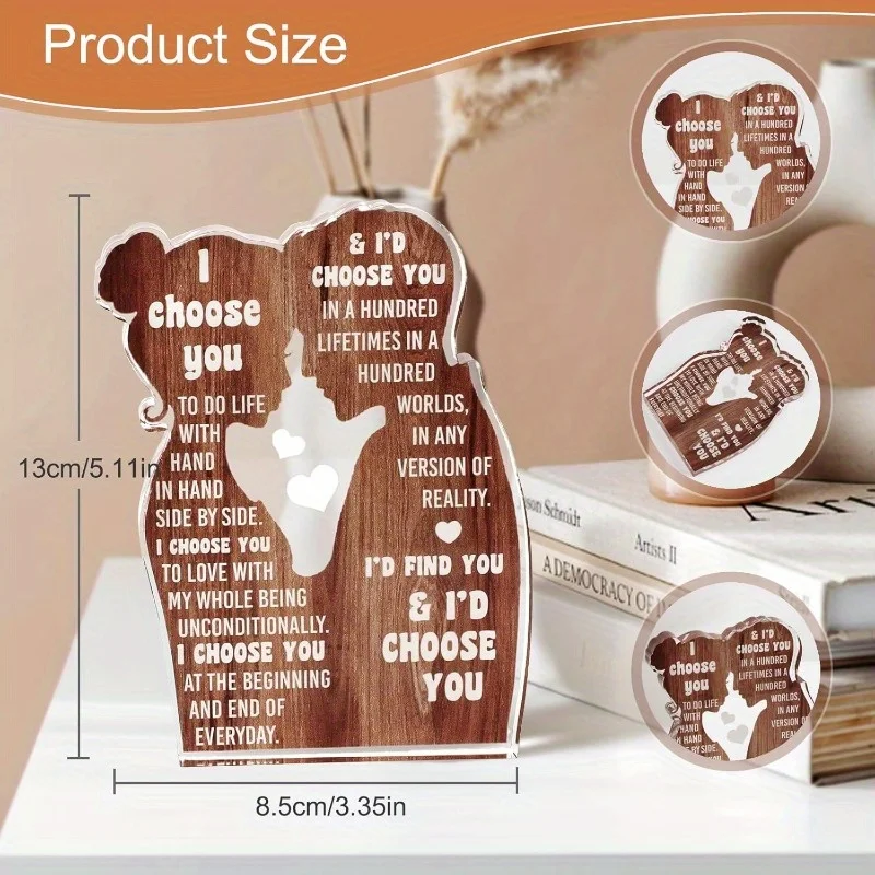 لوحة أكريليك "أختارك" - هدية صادقة لذكرى أو زفاف أو عيد الحب. #2