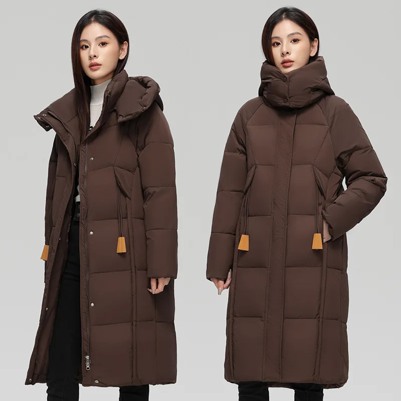 Winter Coat 2025 New Women Thick Cotton Jacket Korean Loose Hooded Coats Female Casual Long Puffer Overcoat Female Outerwear