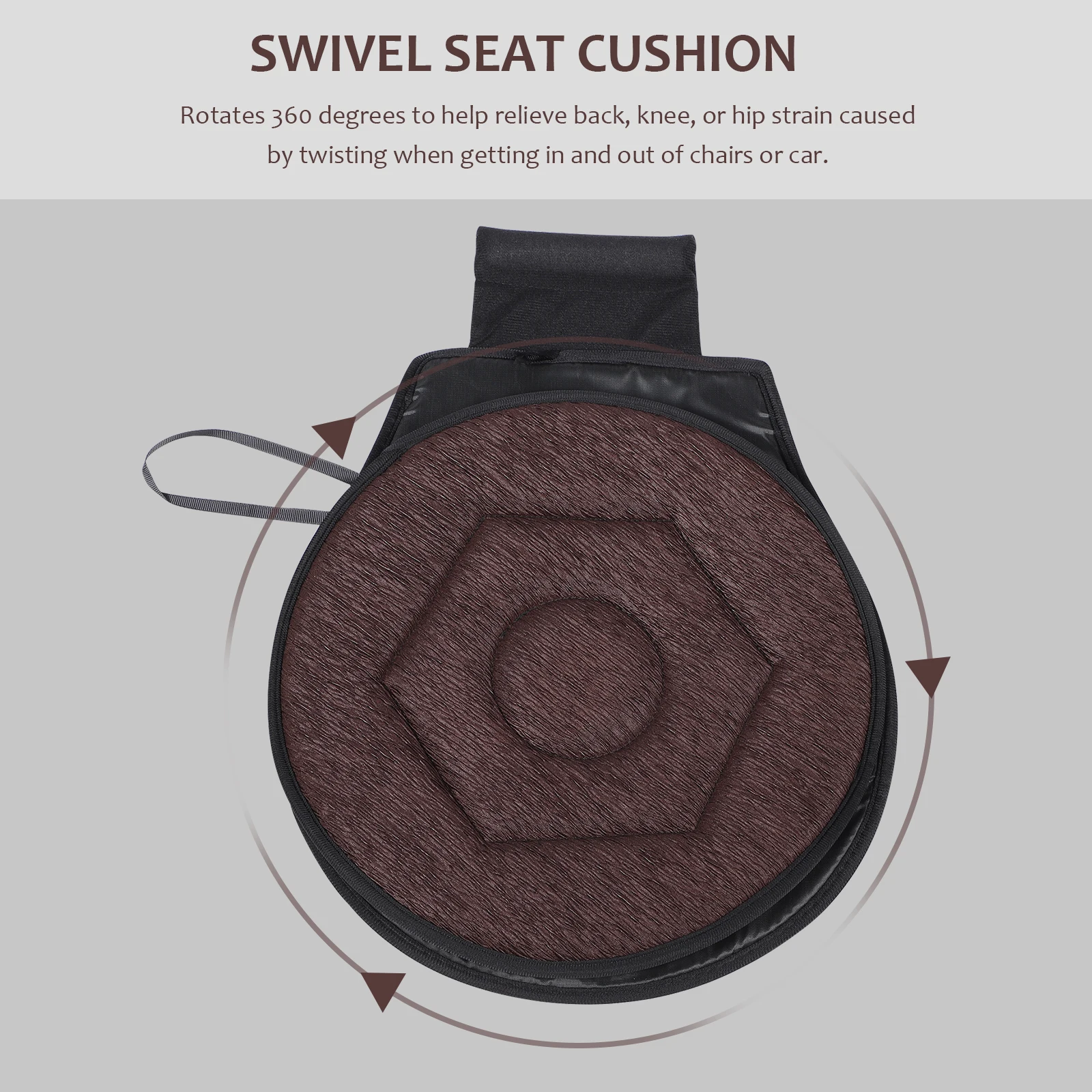 

360 Degree Swivel Car Seat Cushion Soft Comfortable for Elderly Pregnant Anti SlipUniversal Vehicle Chair Pad Protect Dust Wear