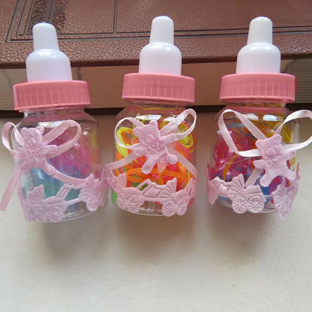Baby Girl Boy Transparent Party Favour Baby Shower Favour Bottle Candy Box Decoration Fillable Bottles