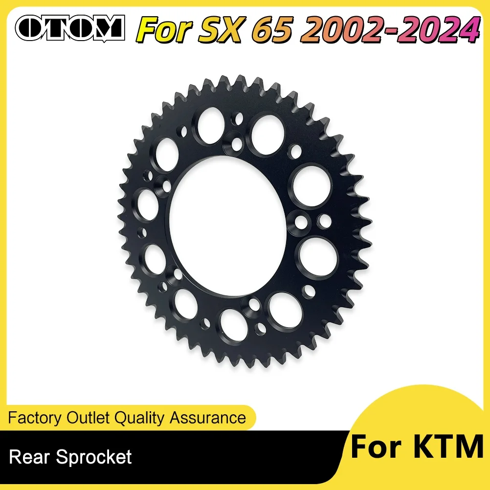 Motorcycle Rear Sprocket 420 Chain 48 Teeth Aluminum Rear Chain Sprocket Gear For KTM SX65 2002-2024 HUSQVARNA GASGAS TC MC85