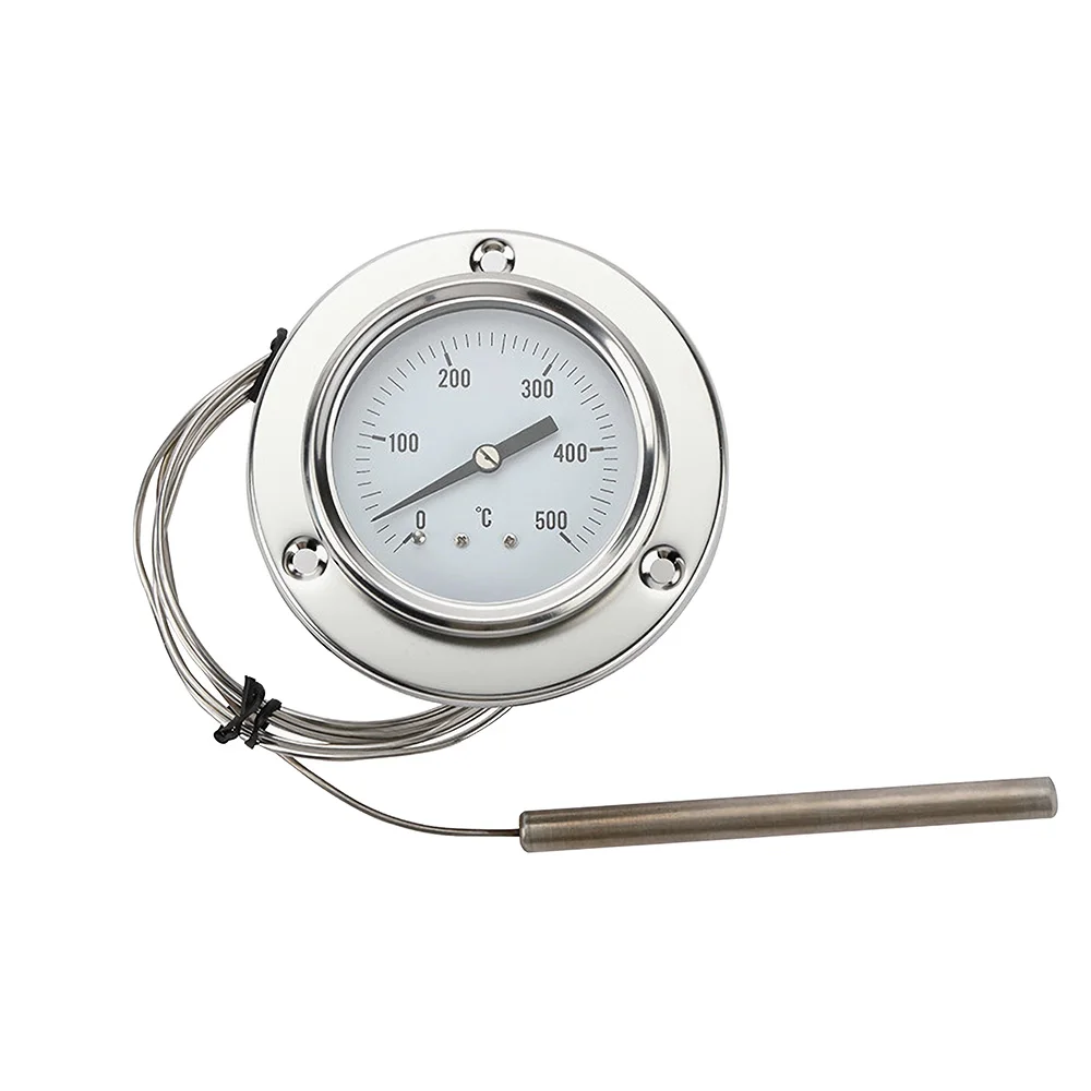 

304 Stainless Steel Pizza Oven Electric Oven Bread Kiln Thermometer Pointer Temperature Display 0-600 Degrees Temperature Gauge