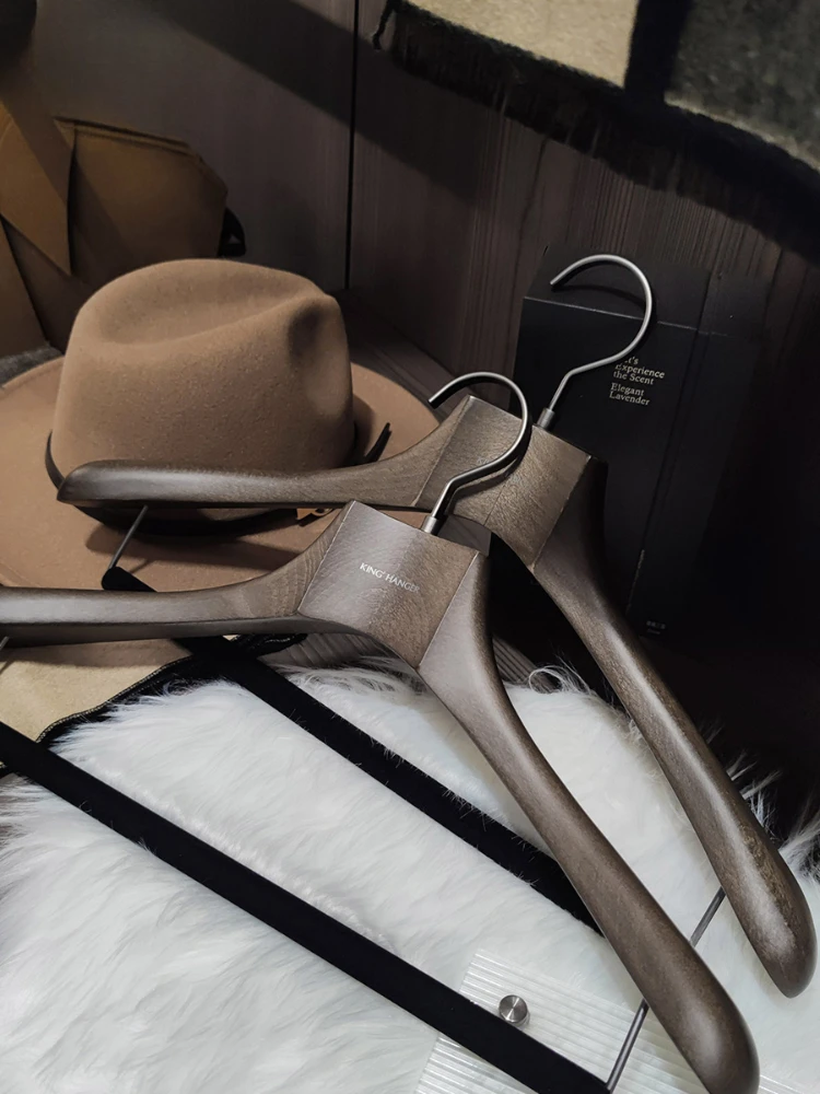 Clothes Hanger Thickened Adult High-End Solid Wood Light Luxury Retro High-End Wardrobe Cloakroom Special Storage Set Gift Box