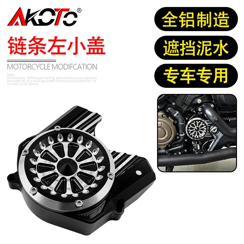 Cubierta de cadena delantera para QJMOTOR SRV 600 SRV600 V4 QJ600 2025 2026 + tapa de engranaje de cadena CNC para motocicleta accesorios protectores de motor