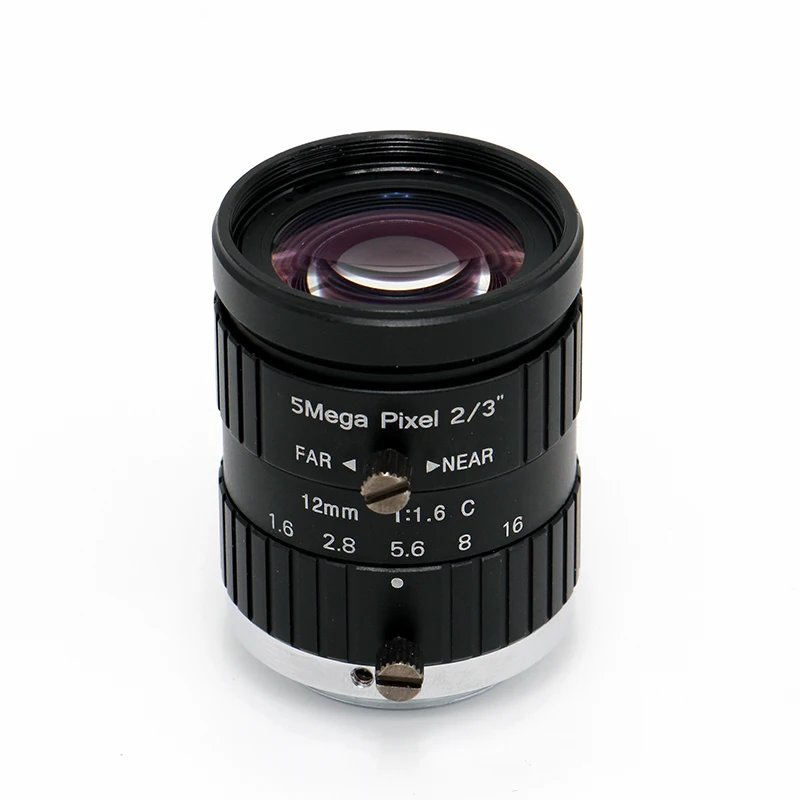 

2/3" 12mm C-Mount Machine Vision Lens F1.6 5MP CCTV Lens For IP Security Network Camera And Machine Vision Camera SL-0380