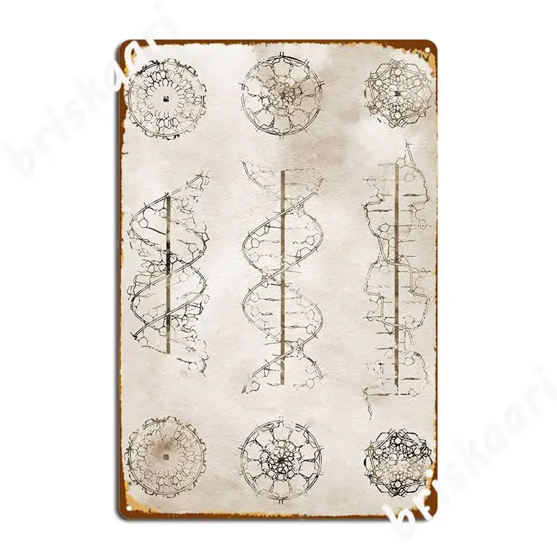 Dna Helix Conformation Dna Genetic Art Families Of Dna Metal Sign Cinema Garage Retro Wall Decor Pub Garage