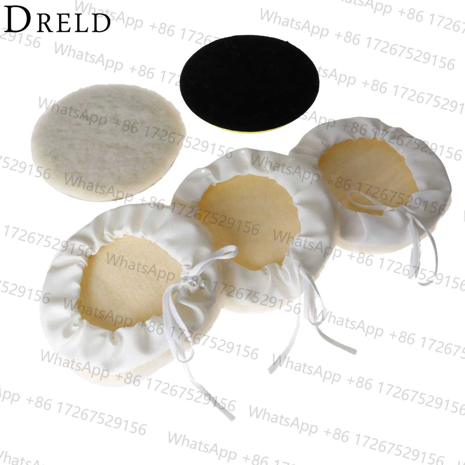for DRELD 5Pcs 7 Inch 180mm Polishing Pads Lambs Wool Car Washing Polisher Buffer Wool Bonnets Polishing Wheel Disc Buffing Pad