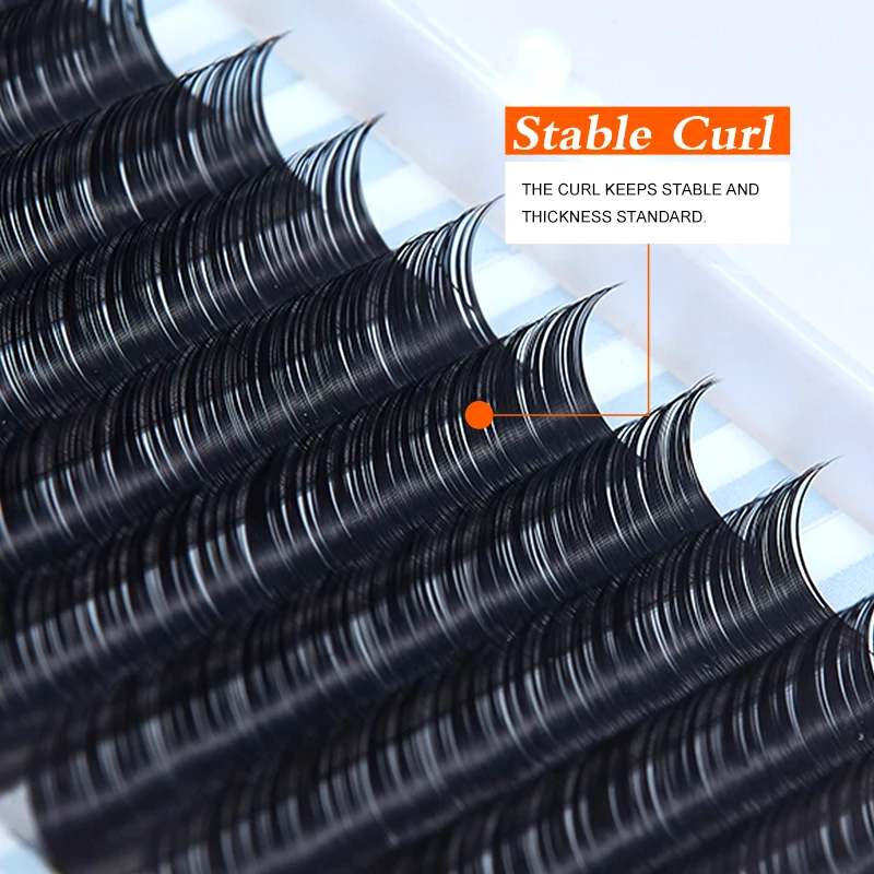 Yelix Eyelash Extension 12 Lines/Tray Silk Cilios Soft Professionals Individual Eye Lash Extensions C/CC/D Curl False Lashes