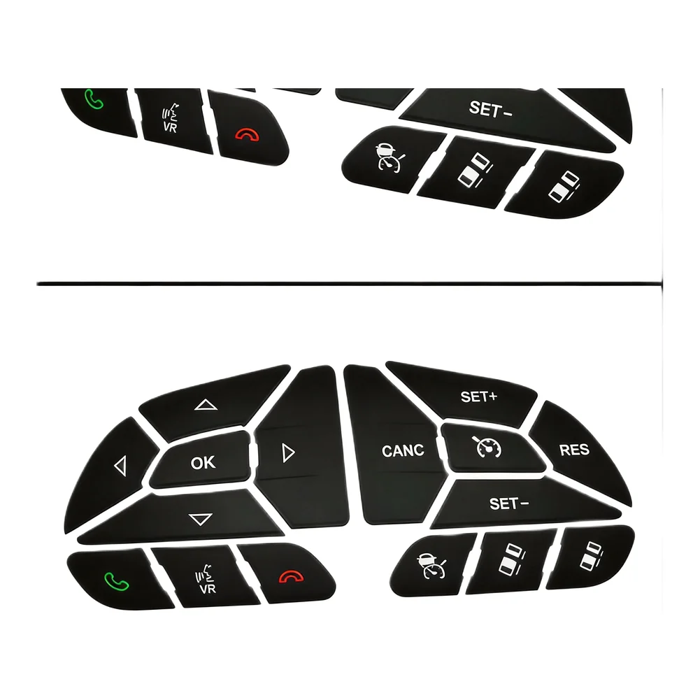 Steering Wheel Button Restoration Decal Sticker for Jeep For Cherokee (2014-2021) and For Commander (2015-2019) Interior