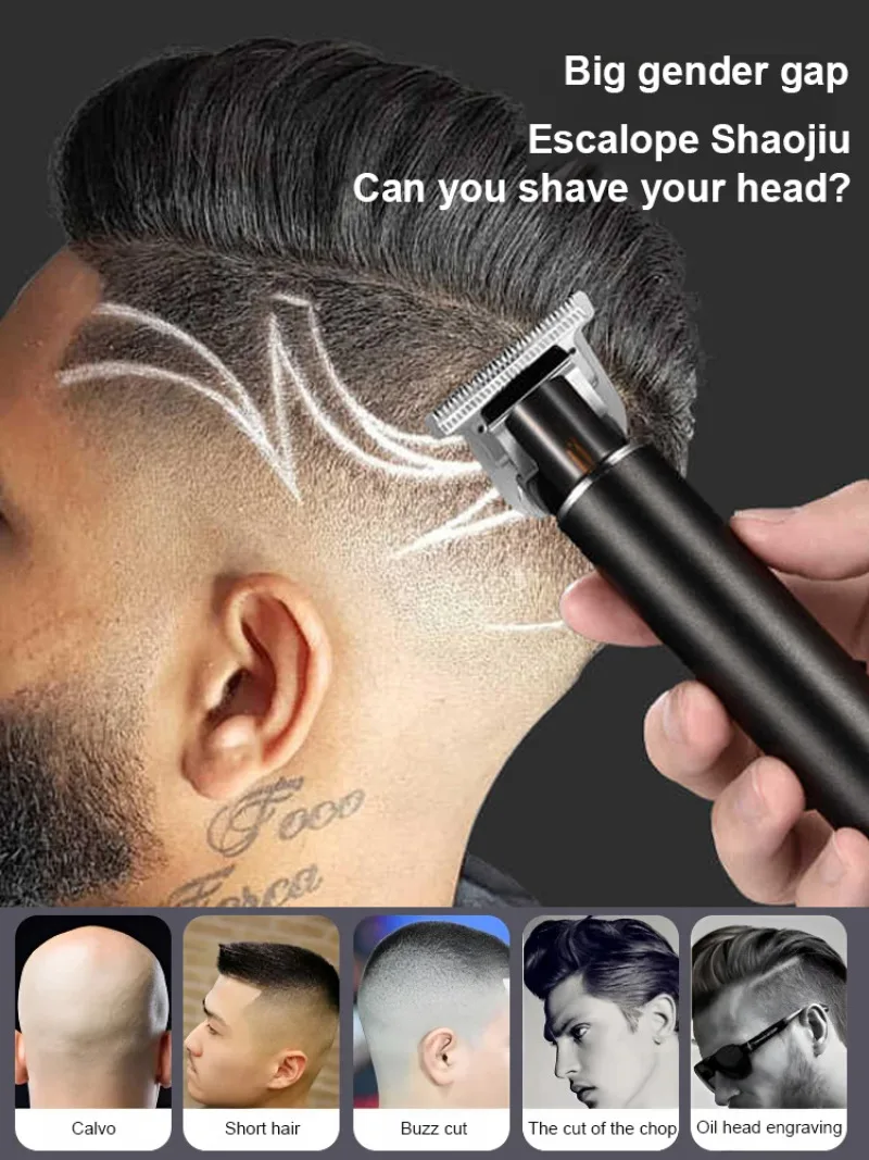 Vintage Hair Clipper Engraving Trimmer, Electric Haircut Machine, Sharp Quiet Durable, Ideal for Home/Barbershop Grooming