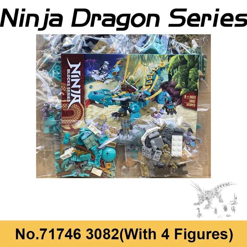 Lloyeil-décennie s de construction Dragon Jungle pour enfants, briques compatibles NSilk, figurines ING 71746, jouets pour garçons, cadeaux d'anniversaire, 71711, 71713