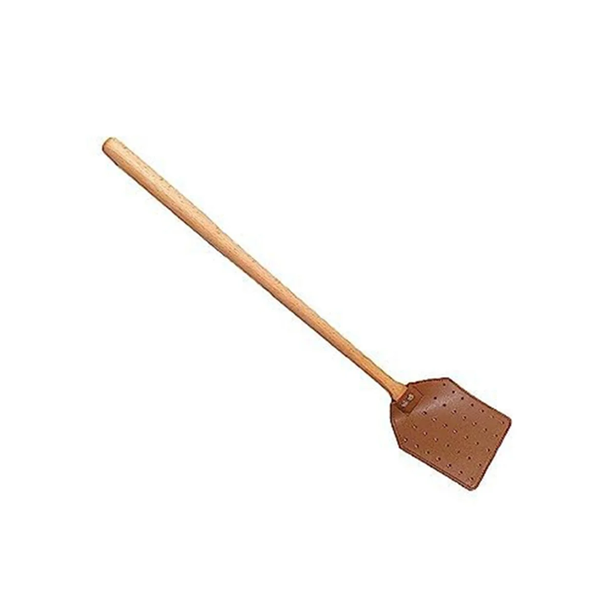 PU Leather Fly Swatter Heavy Duty Manual Fly Swatter with Wood Handle,Durable Leather Fly Swatter for Indoor and Outdoor