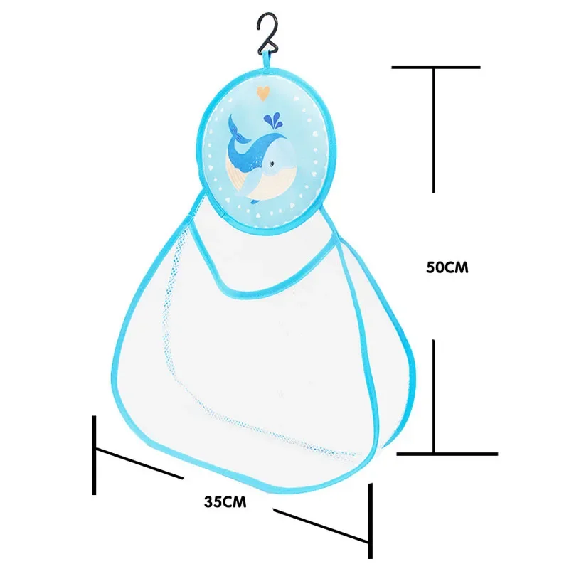 Baby Bath Toy Storage Bag Cartoon Cute Duck Mesh Quick Drying Bathroom Bath Bag with Suction Cup Drying Hanging Bag view 6