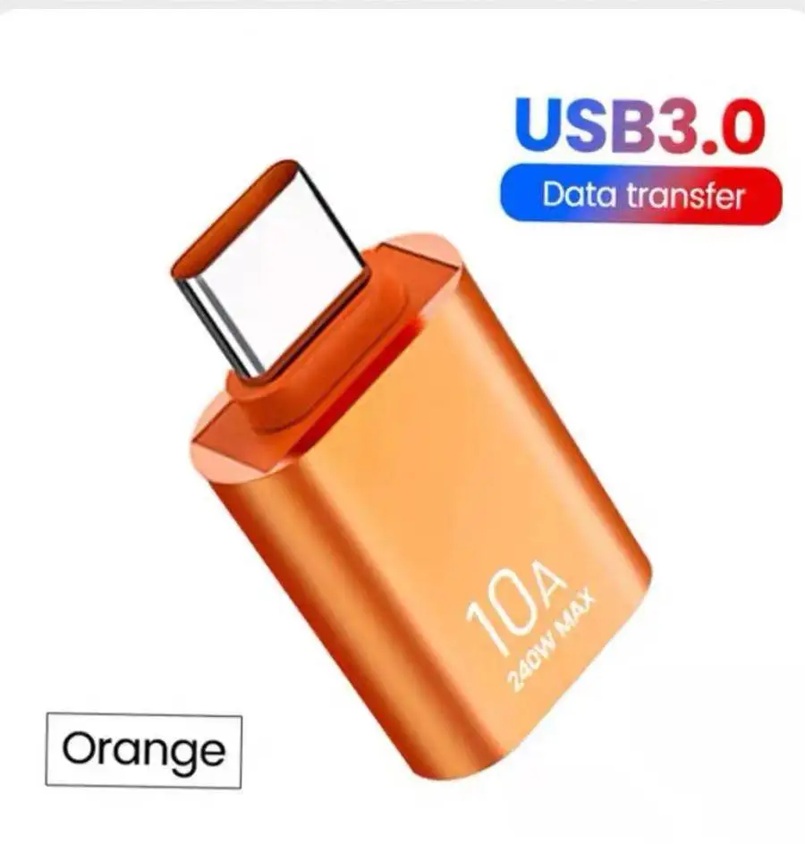 10A OTG Typ C Buchse auf USB A Stecker USB 3.0 auf Typ-C Konverter Schnelllade-Datenadapter für Laptop Xiaomi Samsung Oneplus