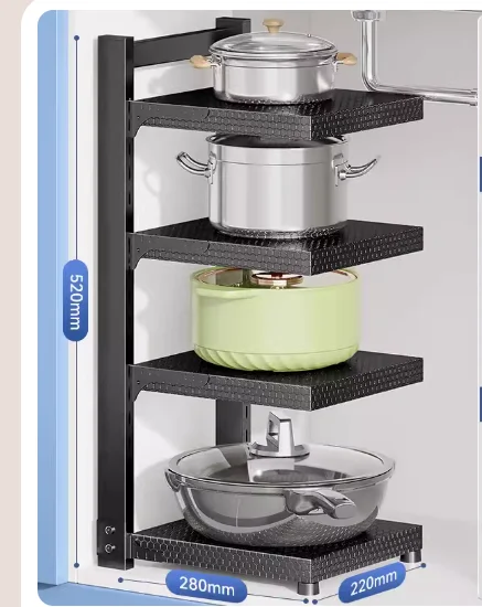 

Kitchen storage rack Multifunctional household pot storage rack