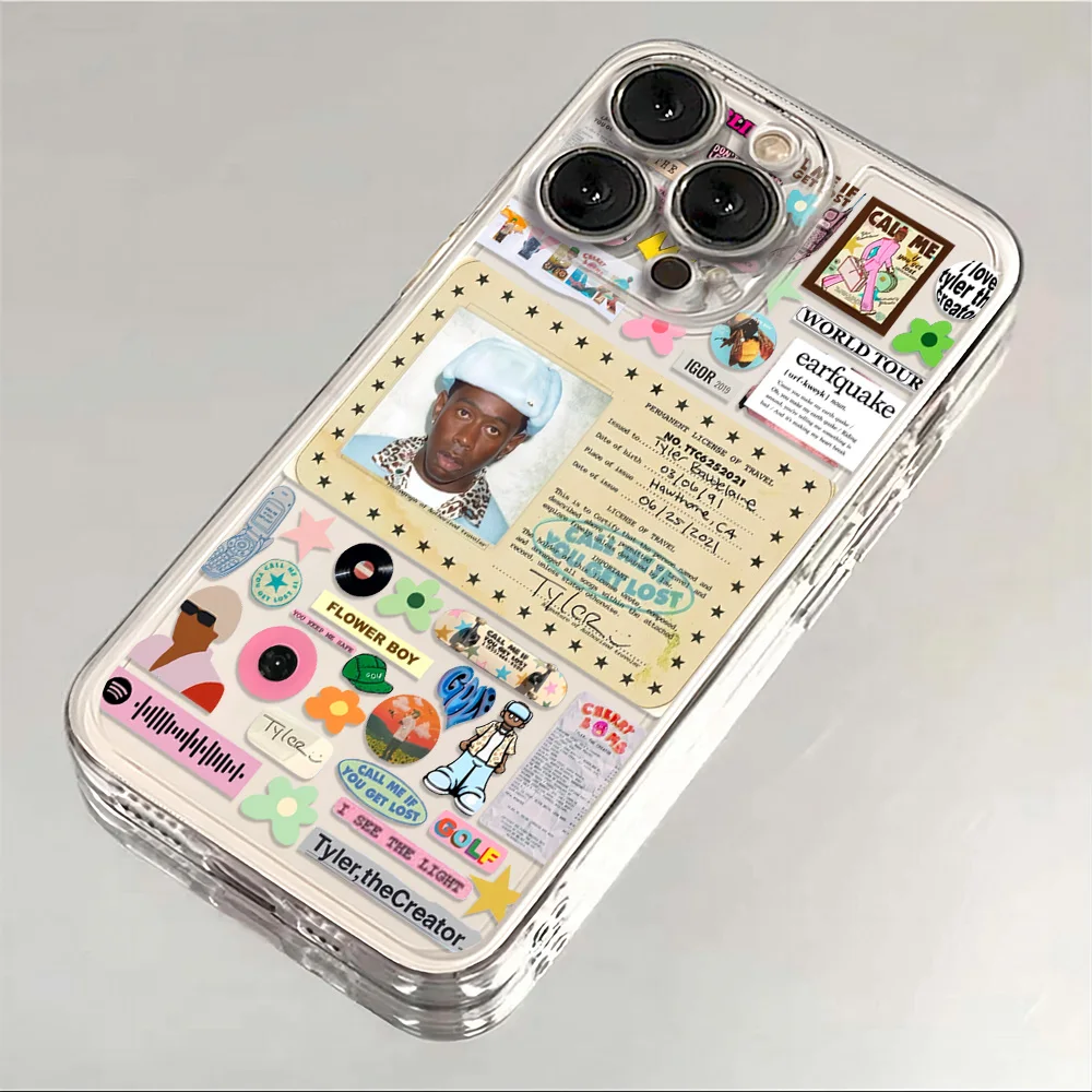 حافظة لهاتف آيفون 16e 16 15 14 13 12 11 Mini Pro Max X XR XS Max 7 8 Plus ناعمة شفافة من Tyler The Creator