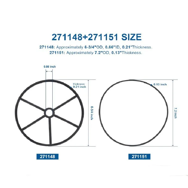 For Pentair Top Mount Pool Port Valve Gasket O Ring 271148 271151 2 Inch Rubber Seal