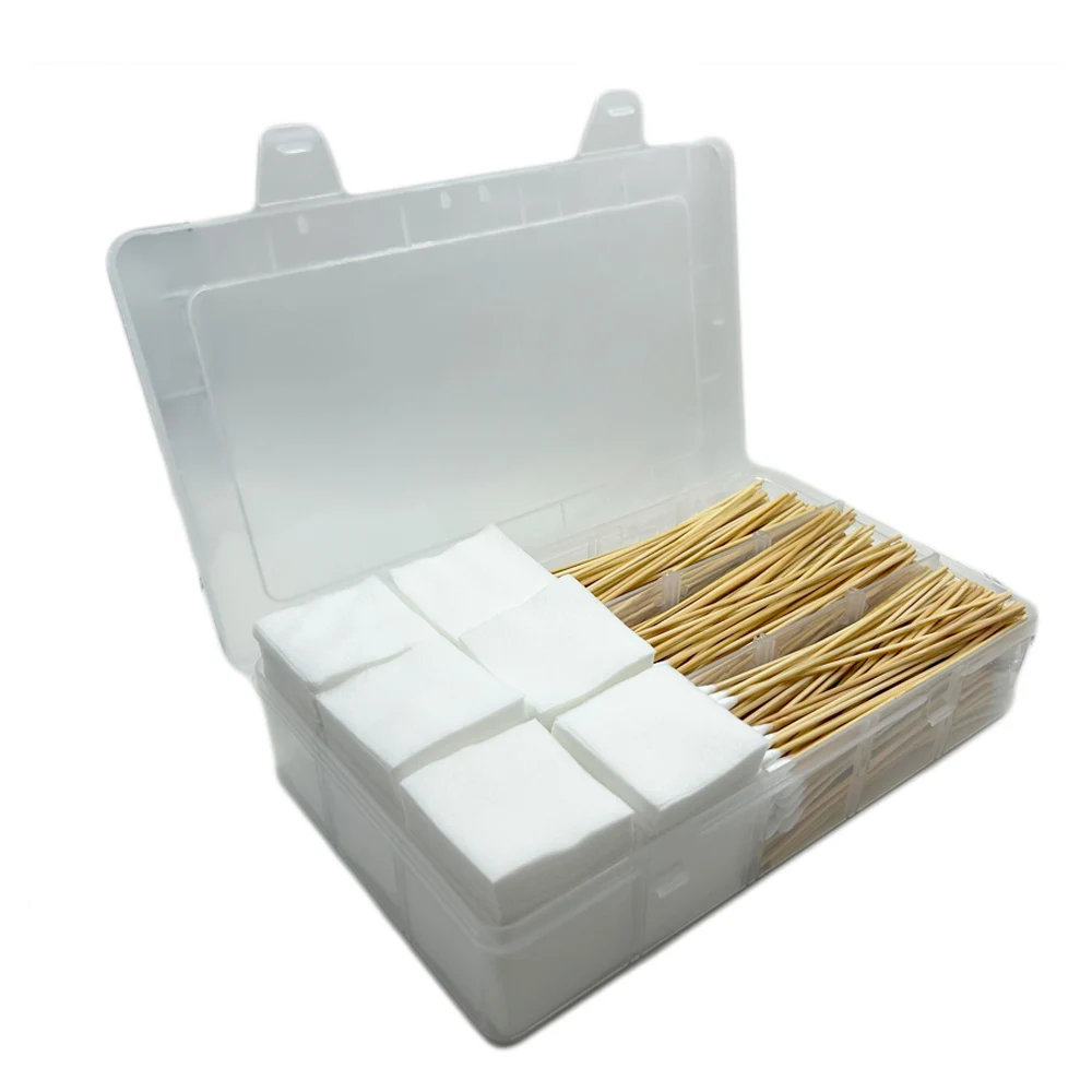 Hunting Gun Cleaning Kit 2'' Gun Cleaning Patches 6” Pistol Cleaning Cotton Swab for Rifle Handgun 9mm Gun Pistol Shotgun