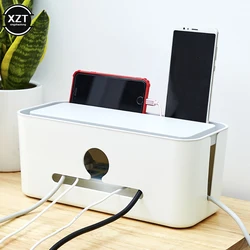 Cable Management Box Large Desktop Wire Sorting Box Plugboard Box Power Cord Organizer for Cable Adapter, Line Charger