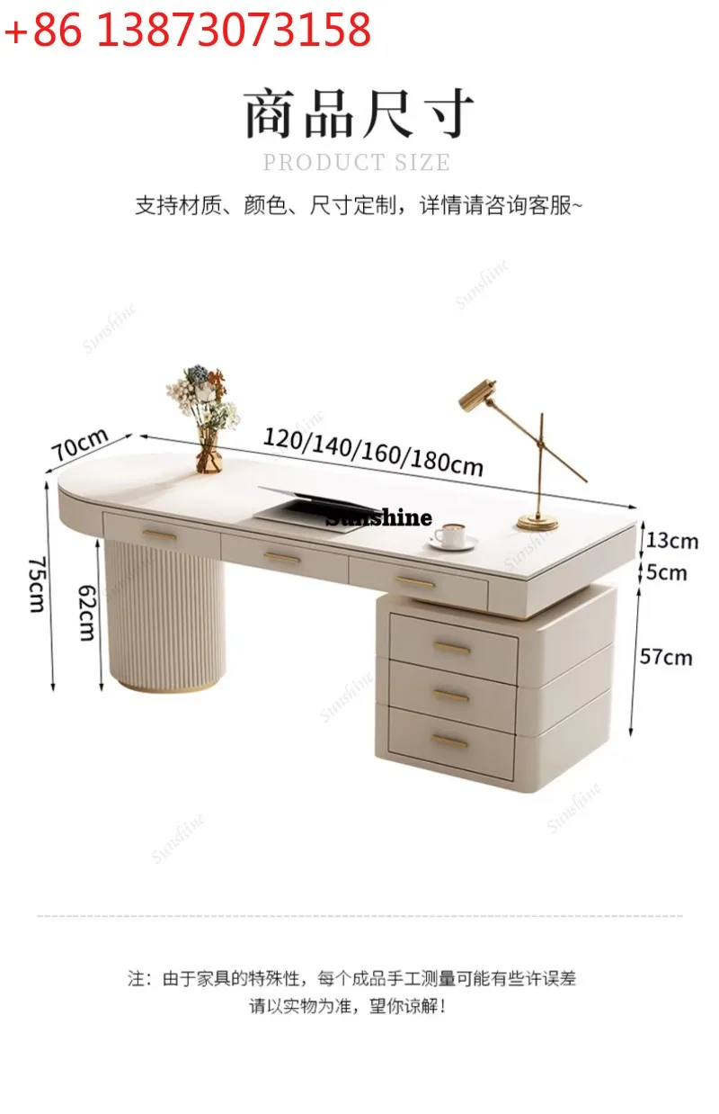 Design Nordic Office Desk White Storage Crafts Reception Organizers Drawer Modern Study Scrivania Trendy Furniture