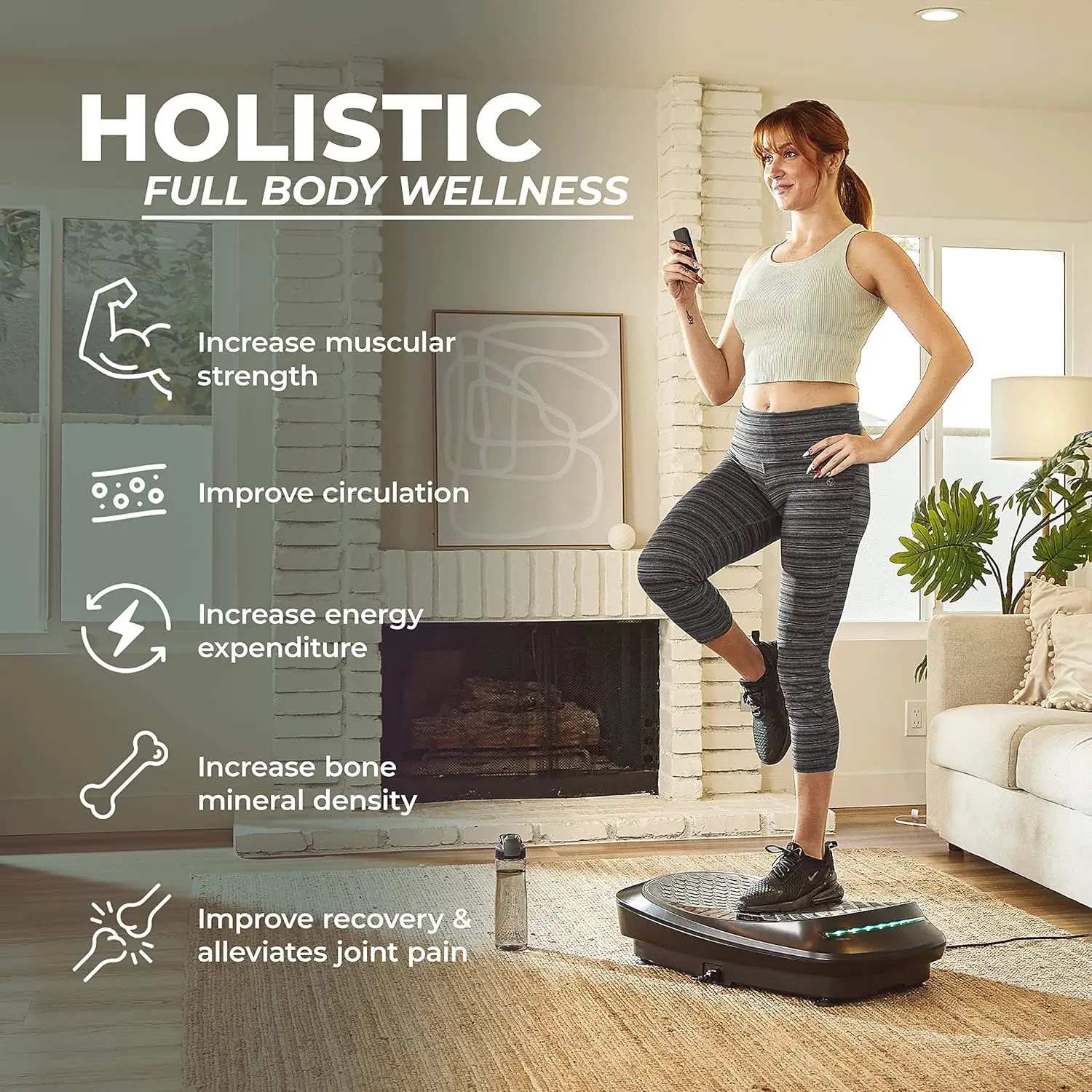 Vibration Plate Exercise Machine, Full Body Vibrate Platform for Lymphatic Drainage with Multiple Speeds and Modes, Vibrating