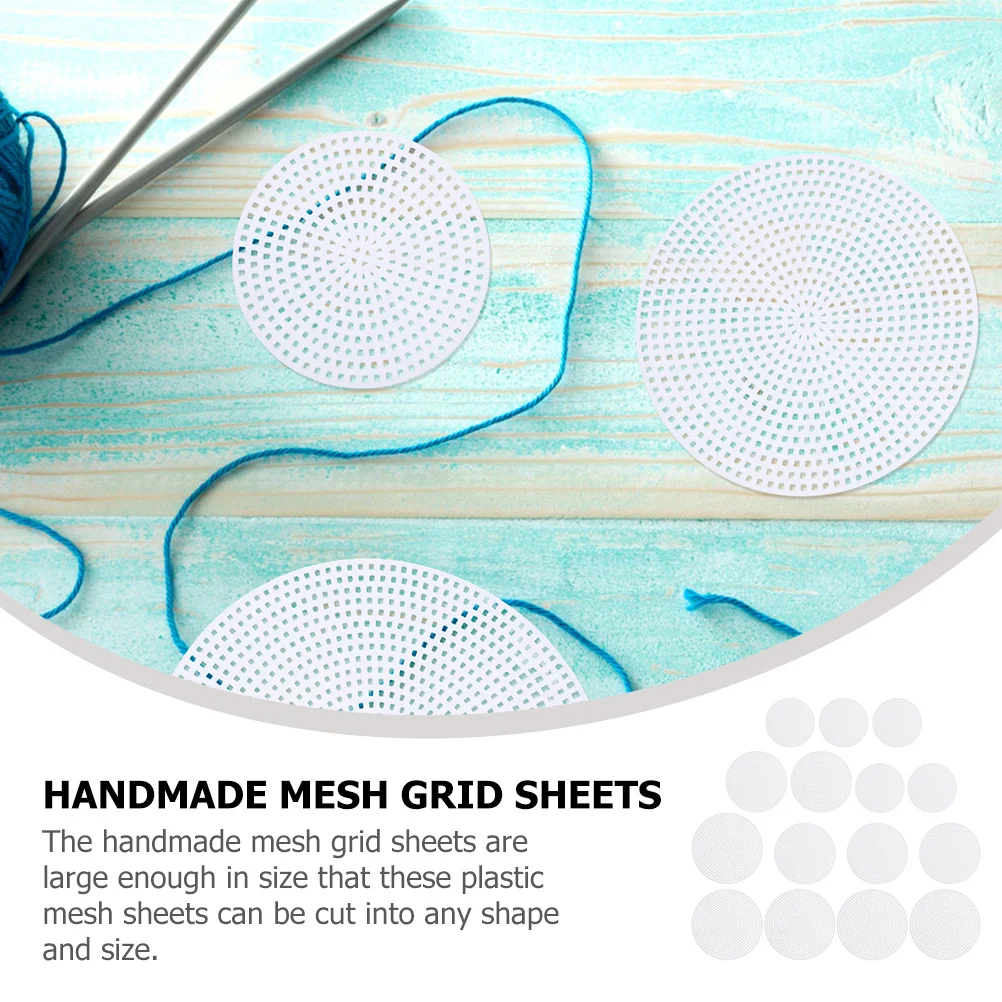 

15Pcs Circular Weaving Bag Base Lining Portable Sewing Sheets Crochet Quilting Sheets for Embroidery and Craft Projects