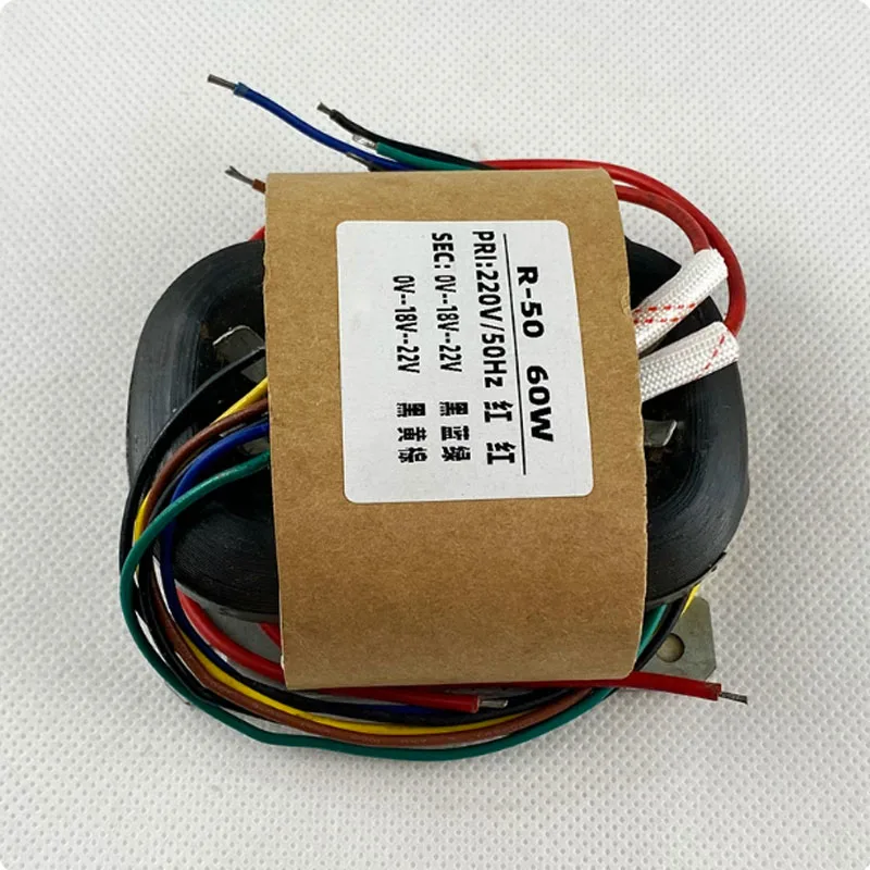 R50/60VA R Transformer 220V/12V/15V/18V/24V/36V All Copper Transformer Audio Amplifier Power Supply Customizable