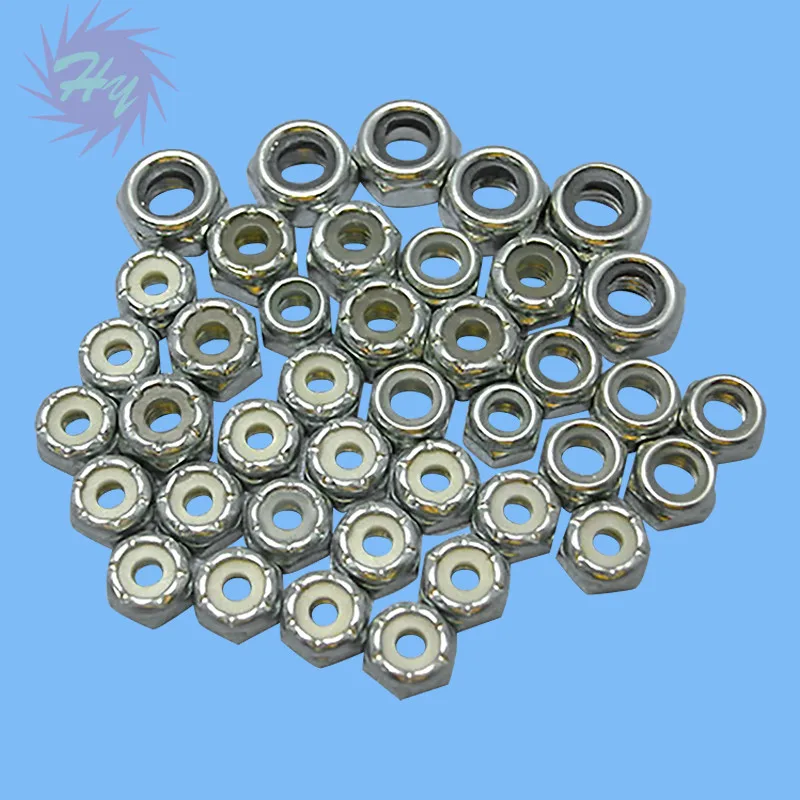 

25 Pcs M2 M2.5 M3 M3.5 M4 M5 M6 Metal Nylock Nut Locknut Hex Nylon Insert Self Lock Nut For RC Accessories