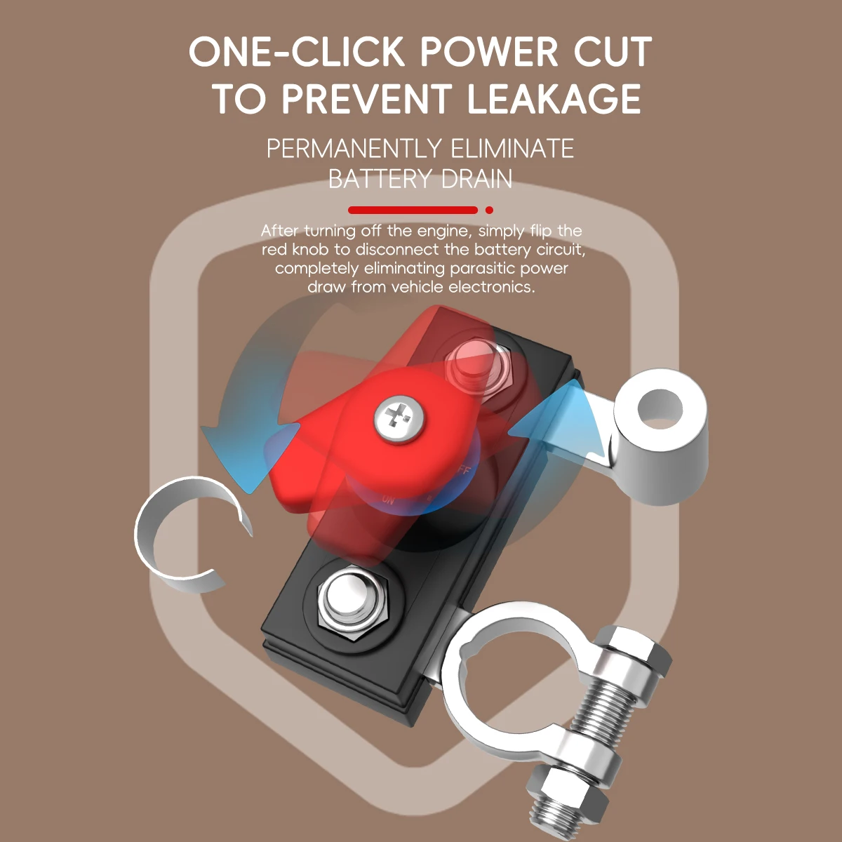 Car Battery Cut Off Switch Anti-Power Off Leakage Protector Disconnect Automatic Circuit Breaker Universal Auto Parts 12V/24V