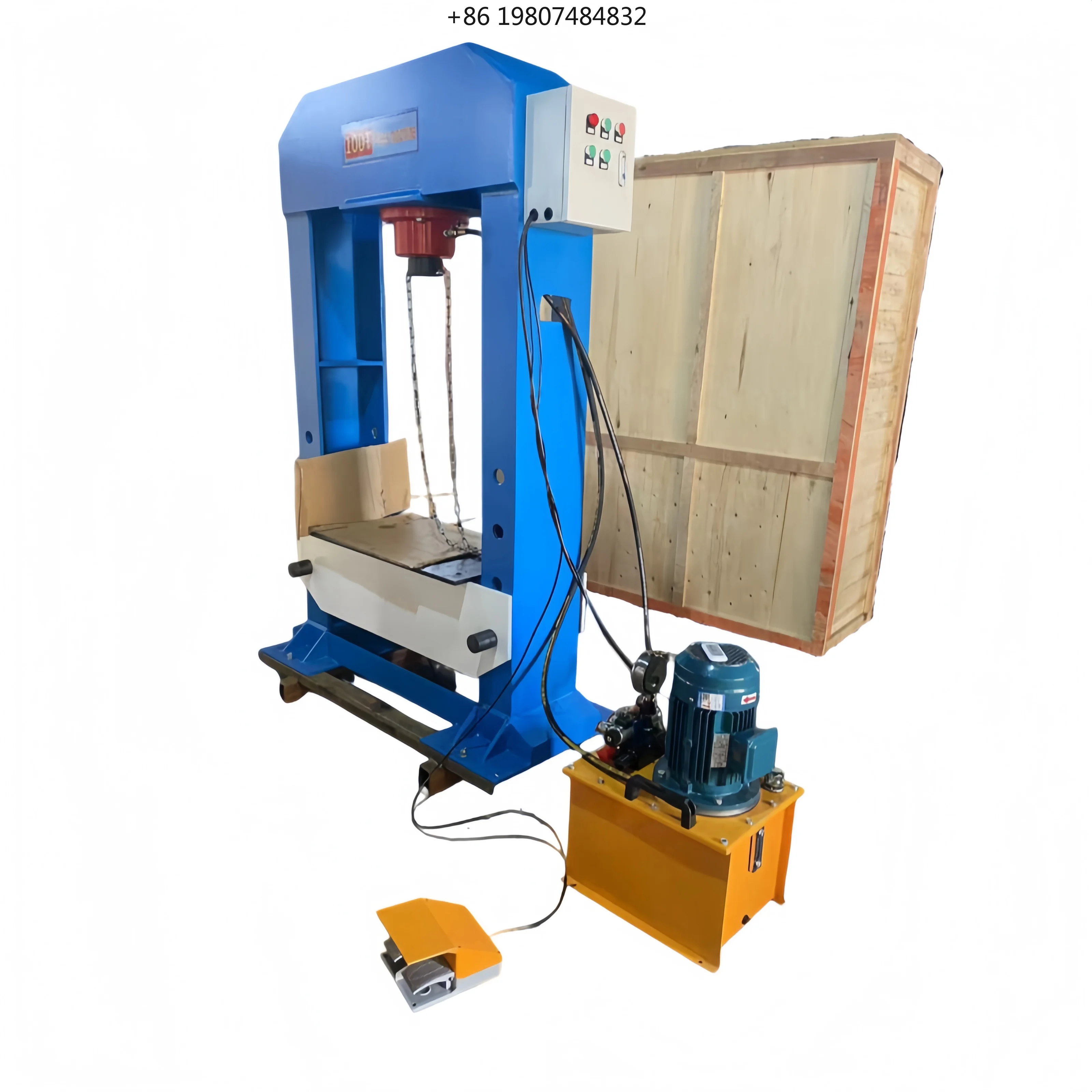 Punching Machine Auto Repair Tools 380V 1.5kw Heavy Duty Electric Hydraulic Shop Press 50T Gauge