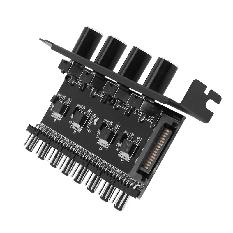 AS95-5X قطعة 8 قنوات مروحة محور 4 مقبض وحدة تحكم في سرعة مروحة التبريد لحالة وحدة المعالجة المركزية HDD VGA Pwm مروحة Pci قوس الطاقة بواسطة 12 فولت