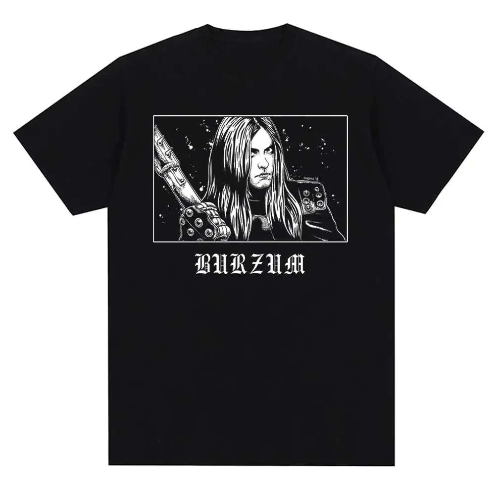 Vintage Metal Band Burzums Album Cover Print Music T Shirt Men Women Fashion Casual Short Sleeve Plus Size T Shirt Unisex