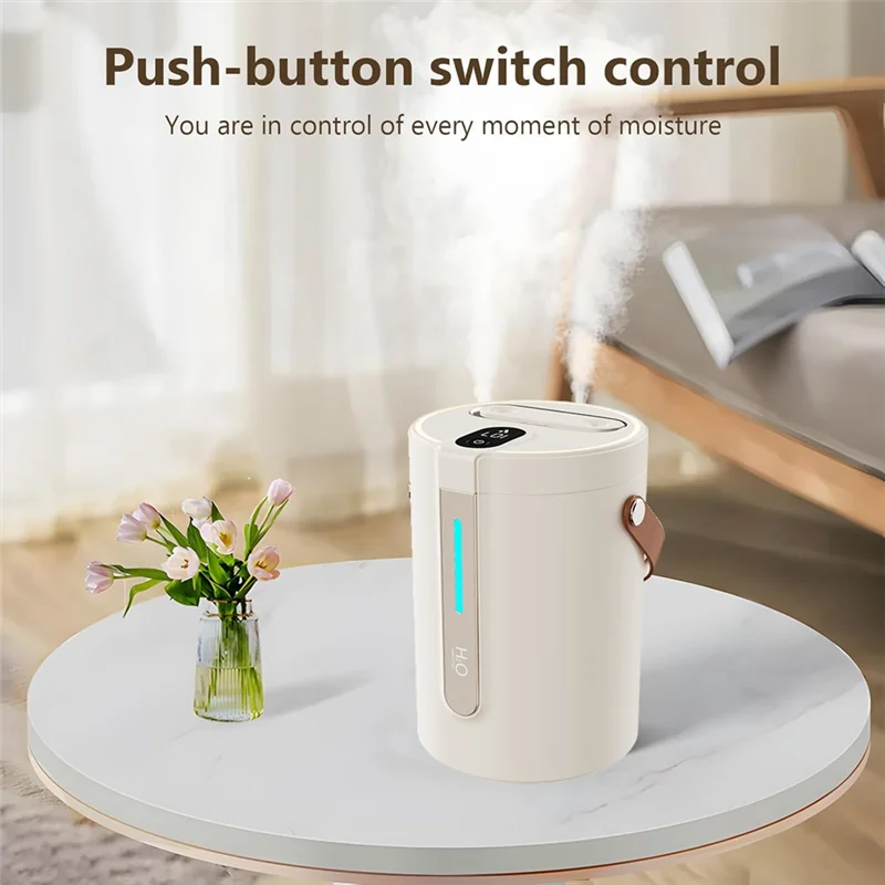 أجزاء الأجهزة مرطب رذاذ بارد بفوهة مزدوجة 2.5 لتر مع ضوء ليلي لاستخدام غرفة النوم، يتميز بشاشة LCD للمنزل والمكتب